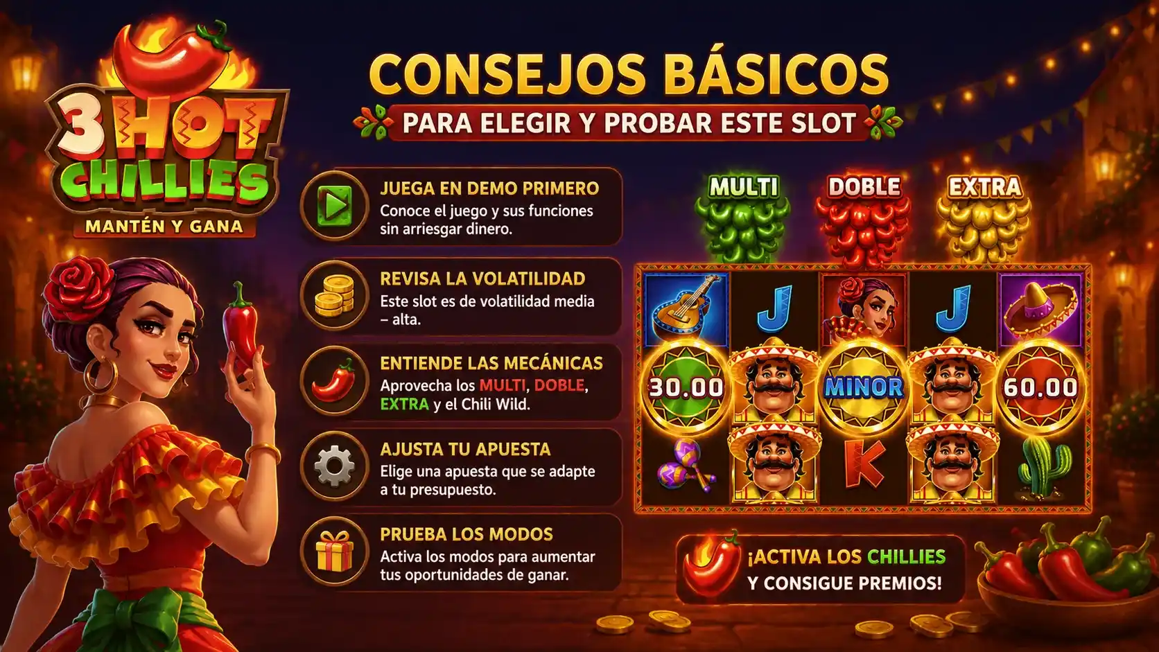 Consejos básicos para elegir y probar este slot
