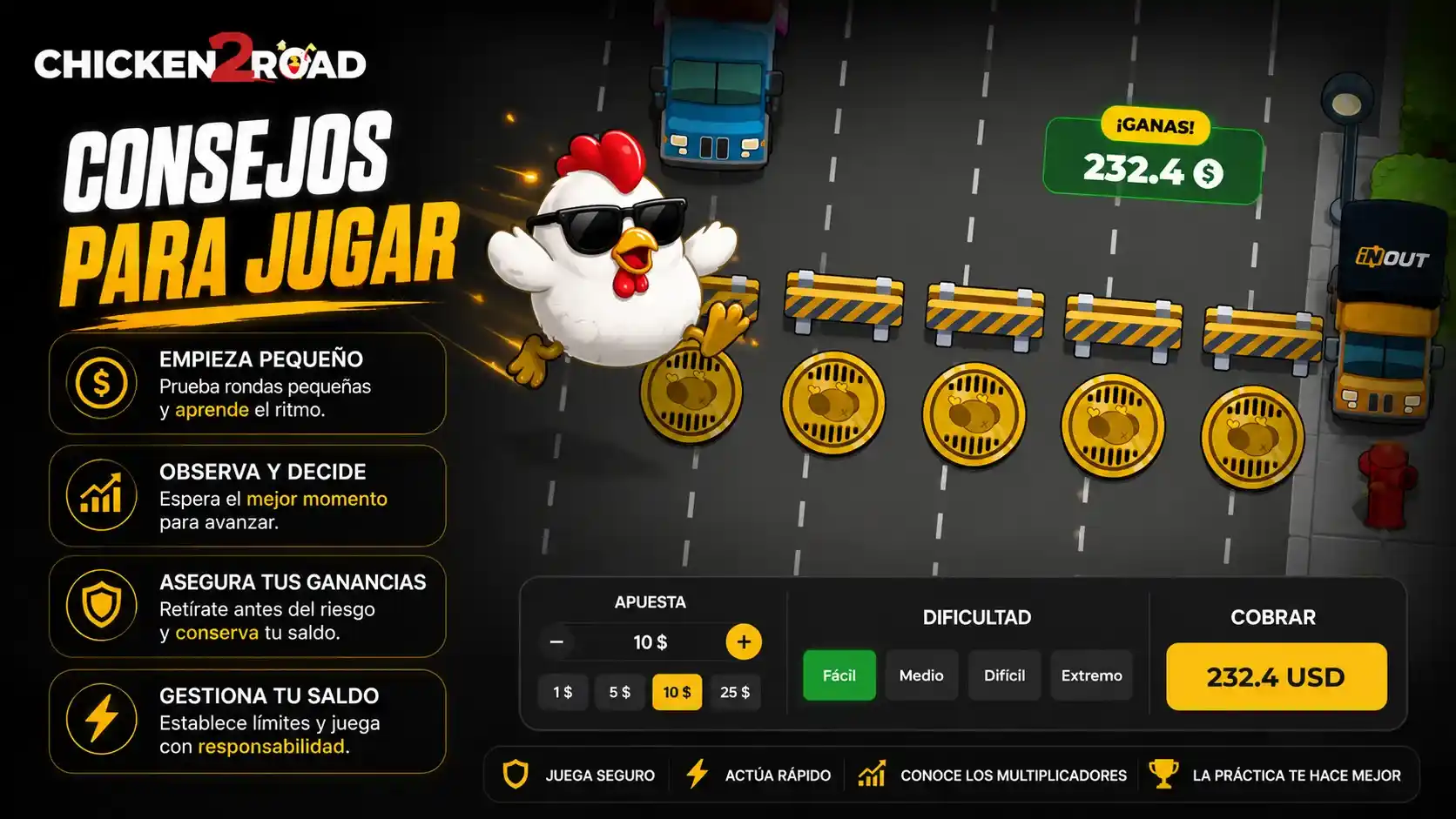 Consejos para jugar Chicken Road 2