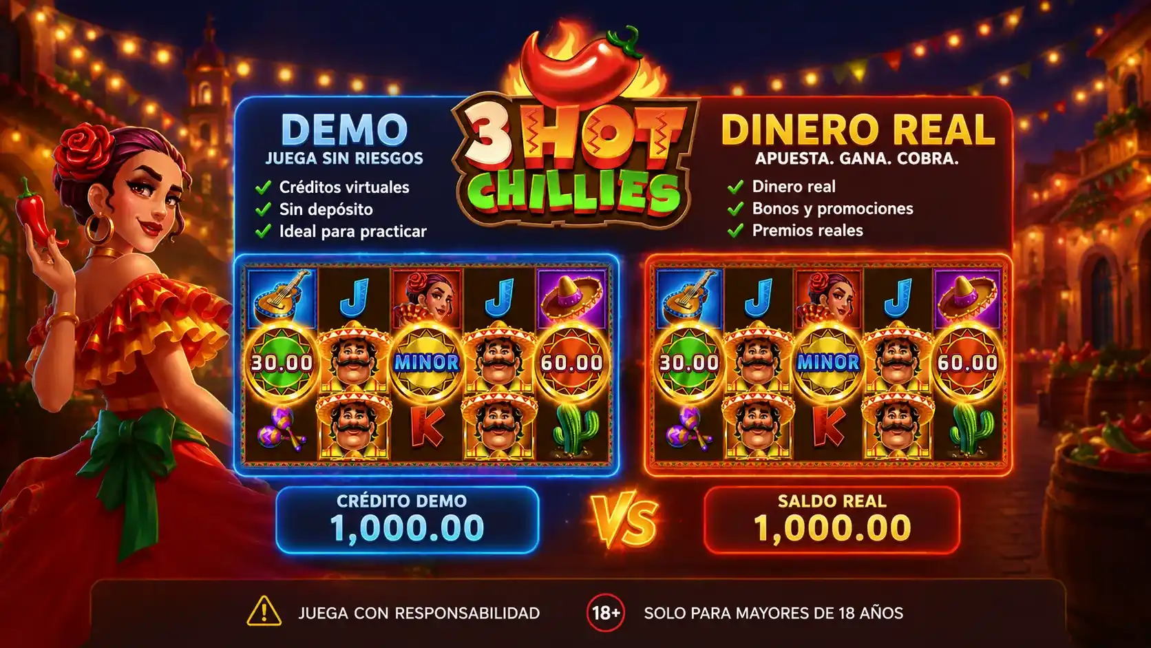 Demo vs juego con dinero real