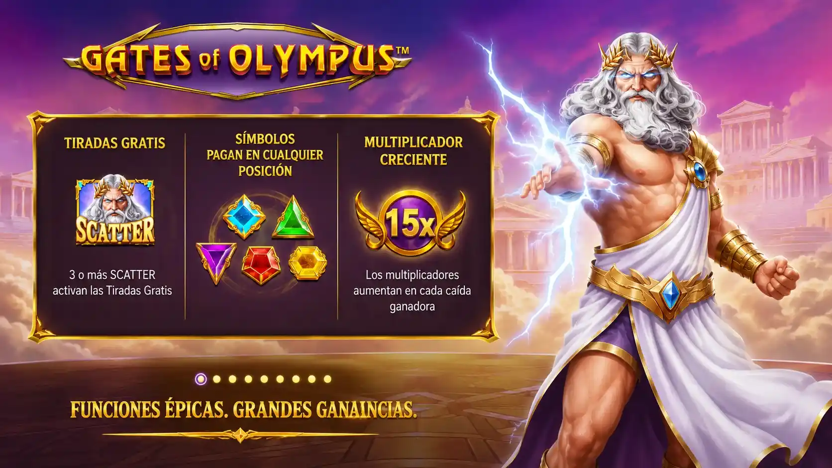 Funciones y bonus del slot