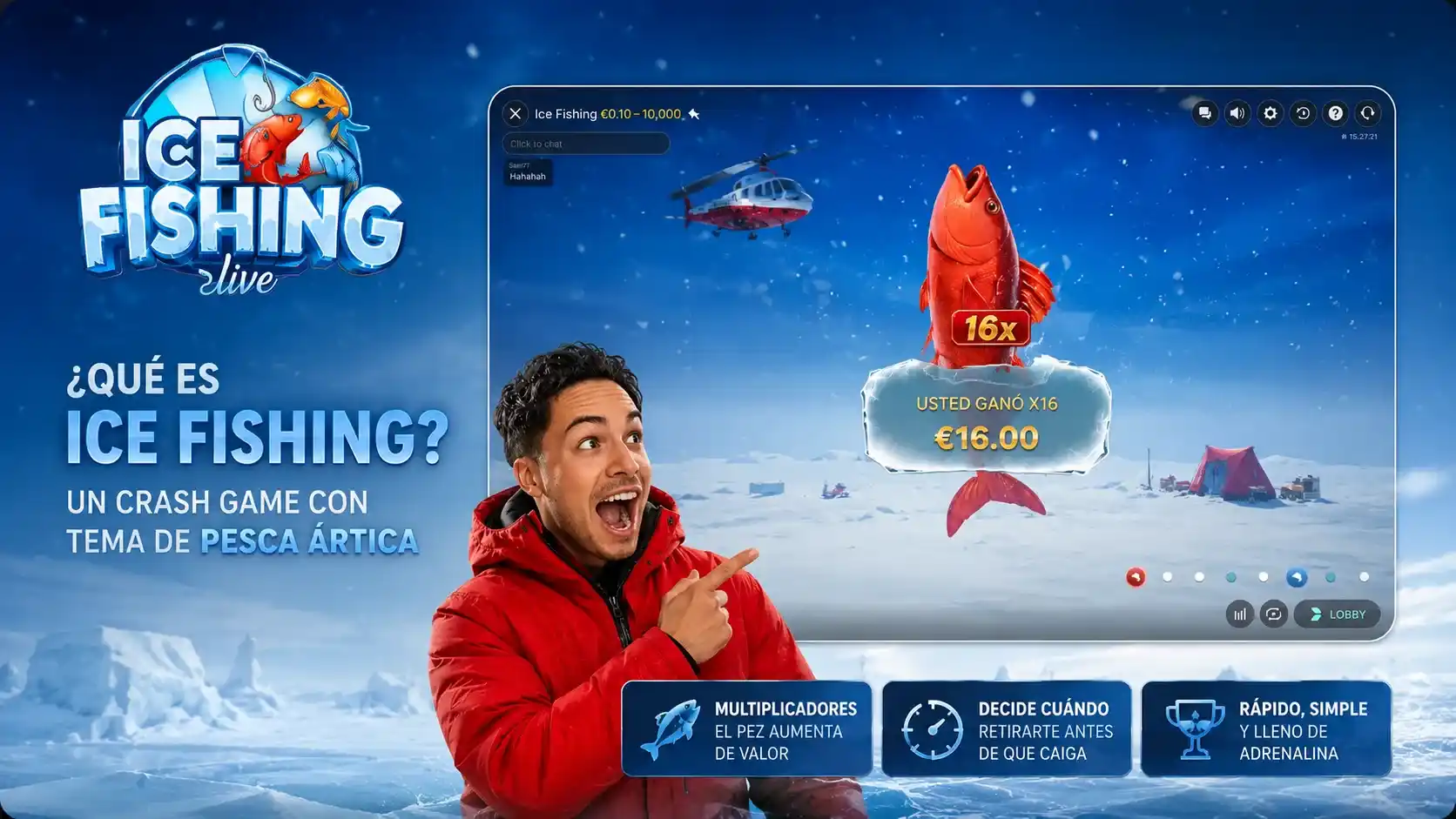 Qué es Ice Fishing y cómo encaja entre los Crash Games